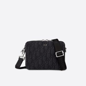 POUCH WITH SHOULDER STRAP – BLACK