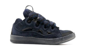 Lanvin Curb Lace-Up Sneakers Navyblue