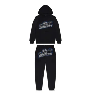 Trapstar Shooters Tracksuits Blue & Black