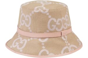 GG Jumbo Bucket Hat Beige/Light Pink