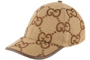 GG Jumbo Canvas Hat Camel / Ebony