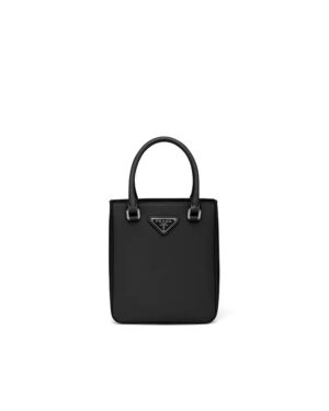 PRADA SMALL BRUSHED LEATHER TOTE