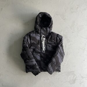 Hooded puffer-grey