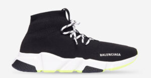 Balenciaga Speed Trainer Lace Up Black Yellow