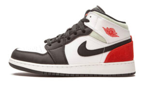 NIKE AIR JORDAN 1 MID WHITE RED SPRUCE