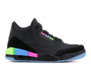 NIKE AIR JORDAN 3 BLACK (COLOURED DETAILS)