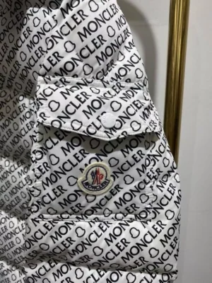 Moncler jacket White, Black Logo