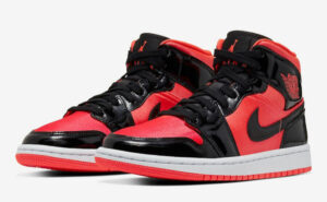 NIKE AIR JORDAN 1 MID BRIGHT CRIMSON