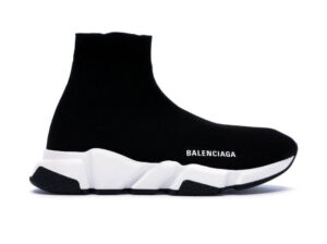 BALENCIAGA SPEED TRAINER BLACK WHITE SOLE