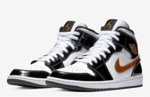 NIKE AIR JORDAN 1 MID BLACK GOLD