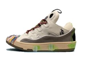 Lanvin Curb Lace-Up Sneakers Painted